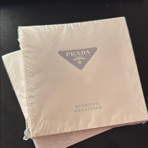 Prada Luxury: Silver Logo Holiday Stationery Set